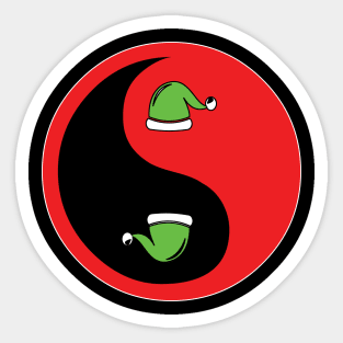 Christmas Yin-Yang 5 Sticker